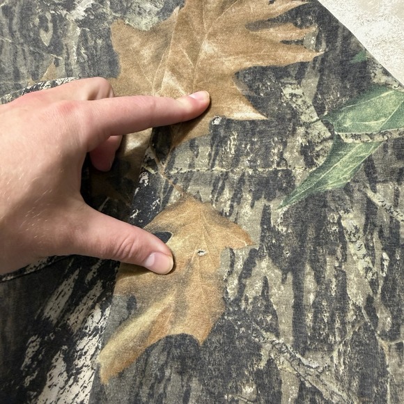 Vintage Mossy Oak Break-Up Camo Pocket T Shirt Mens Large Jerzees Hunting - Picture 4 of 7